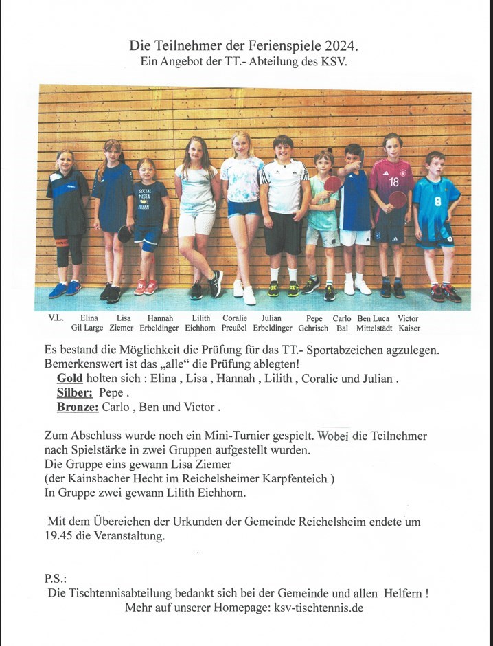 Ferienspiele2024 die zweite Generation Löwen